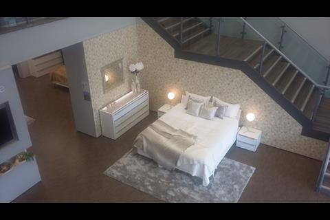 Bedroom by staircase